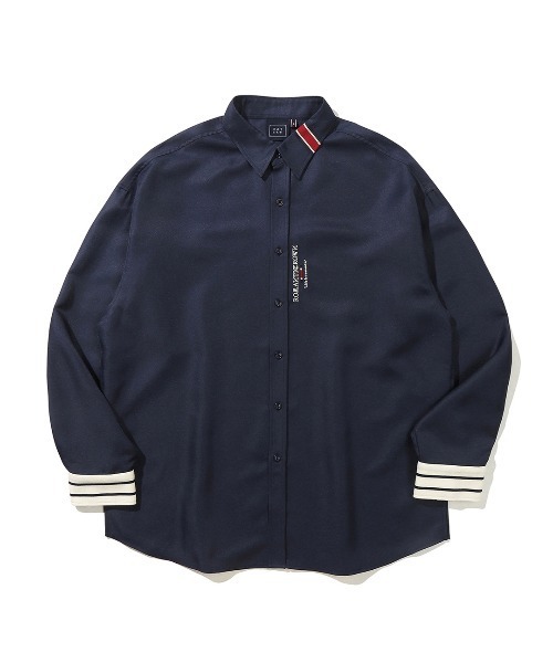 ROMANTIC CROWN（ロマンティッククラウン）の「【ROMANTIC CROWN】SIGNATURE CLUB SHIRT / ロマンティッククラウン シグネチャー クラブ ライン シャツ（シャツ/ブラウス・メンズ・ホワイト/ネイビー・SMALL/MEDIUM/LARGE/X-LARGE）」の15枚目の写真