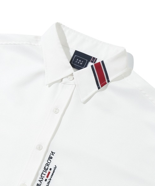 ROMANTIC CROWN（ロマンティッククラウン）の「【ROMANTIC CROWN】SIGNATURE CLUB SHIRT / ロマンティッククラウン シグネチャー クラブ ライン シャツ（シャツ/ブラウス・メンズ・ホワイト/ネイビー・SMALL/MEDIUM/LARGE/X-LARGE）」の7枚目の写真