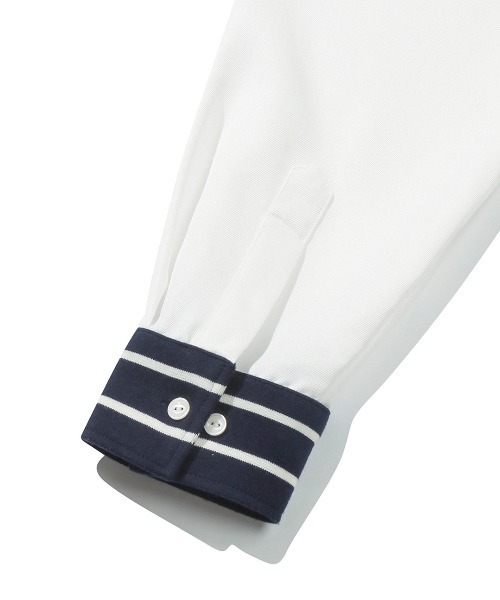 ROMANTIC CROWN（ロマンティッククラウン）の「【ROMANTIC CROWN】SIGNATURE CLUB SHIRT / ロマンティッククラウン シグネチャー クラブ ライン シャツ（シャツ/ブラウス・メンズ・ホワイト/ネイビー・SMALL/MEDIUM/LARGE/X-LARGE）」の11枚目の写真