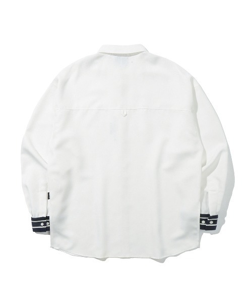 ROMANTIC CROWN（ロマンティッククラウン）の「【ROMANTIC CROWN】SIGNATURE CLUB SHIRT / ロマンティッククラウン シグネチャー クラブ ライン シャツ（シャツ/ブラウス・メンズ・ホワイト/ネイビー・SMALL/MEDIUM/LARGE/X-LARGE）」の6枚目の写真