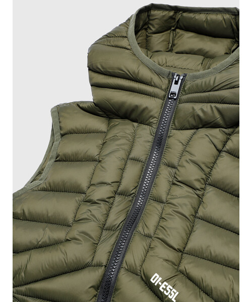 DIESEL（ディーゼル）の「DIESEL KID ジュニア 中綿ベスト フード（ダウンベスト・キッズ・ブラック/オレンジ/グリーン/パープル/ピンク/カーキ・10Y/14Y/6Y/12Y/4Y/8Y）」の15枚目の写真