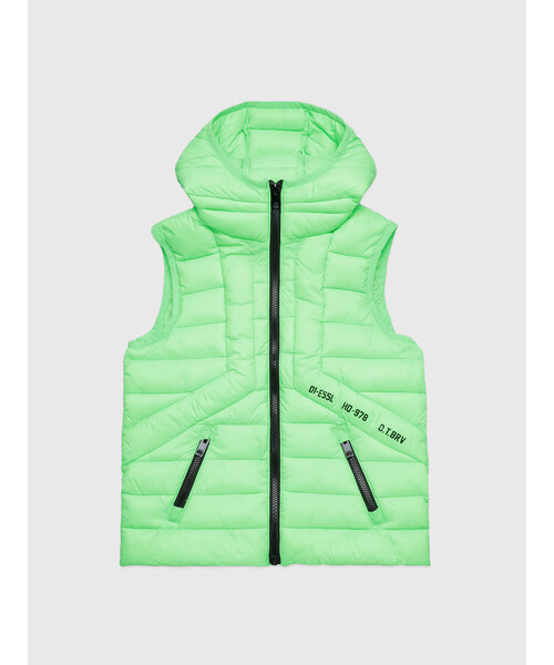 DIESEL（ディーゼル）の「DIESEL KID ジュニア 中綿ベスト フード（ダウンベスト・キッズ・ブラック/オレンジ/グリーン/パープル/ピンク/カーキ・10Y/14Y/6Y/12Y/4Y/8Y）」の13枚目の写真