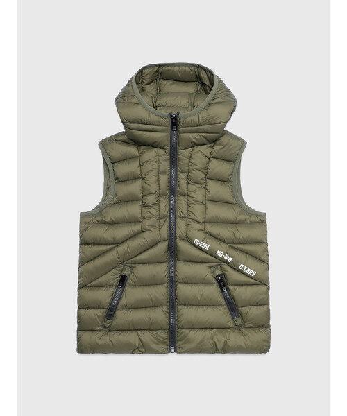 DIESEL（ディーゼル）の「DIESEL KID ジュニア 中綿ベスト フード（ダウンベスト・キッズ・ブラック/オレンジ/グリーン/パープル/ピンク/カーキ・10Y/14Y/6Y/12Y/4Y/8Y）」の18枚目の写真