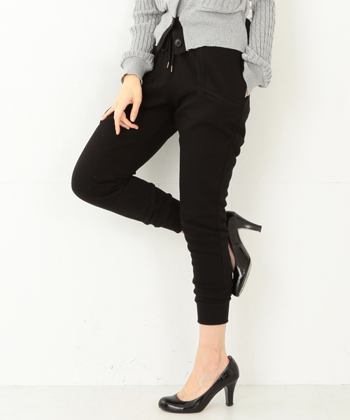 CAROLINA GLASER（カロリナ グレイサー）の「【MEG着用】CAROLINA GLASER / ポケットポイントパンツ（その他パンツ・レディース・ブラック/グレー・ONE SIZE）」の3枚目の写真