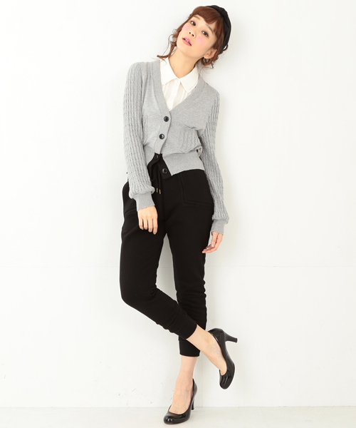 CAROLINA GLASER（カロリナ グレイサー）の「【MEG着用】CAROLINA GLASER / ポケットポイントパンツ（その他パンツ・レディース・ブラック/グレー・ONE SIZE）」の6枚目の写真