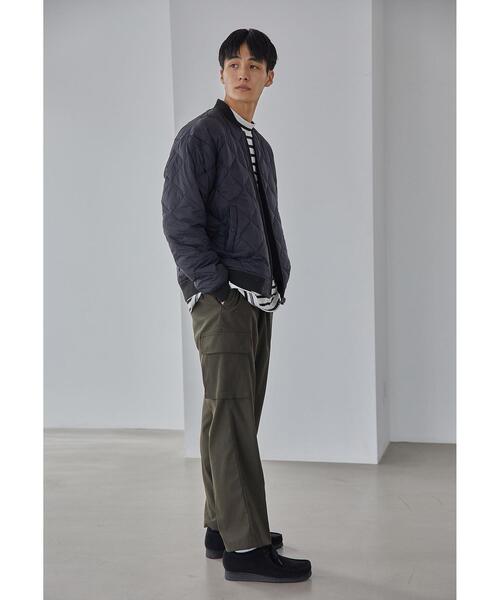 green label relaxing（グリーンレーベルリラクシング）の「OLT＜green label relaxing＞GIZA ボーダー モックネック 長袖 カットソー（Tシャツ/カットソー・メンズ・ホワイト・S/M/L/XL）」の4枚目の写真