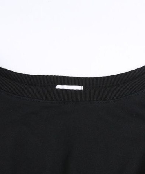 ACT（アクト）の「肩落ち ウエストリブ ショート丈 ボリュームスウェット（Tシャツ/カットソー・レディース・ブラック/グレー・FREE）」の13枚目の写真