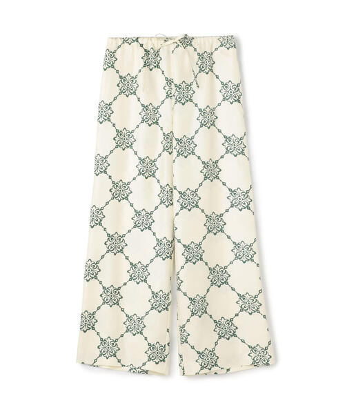 SOULEIADO（ソレイアード）の「シルクプリント シャンブルパンツ（その他パンツ・レディース・グレー系その他/グリーン系その他3/グリーン系その他2/ブラック系その他/ブルー系その他4・34/36）」の2枚目の写真