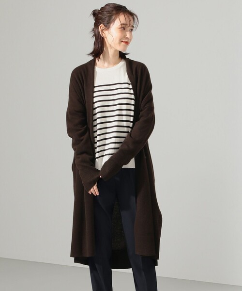 SHARE PARK（シェアパーク）の「AQUA ロングカーディガン（カーディガン/ボレロ・レディース・グレー系/ブラウン系・1）」の3枚目の写真