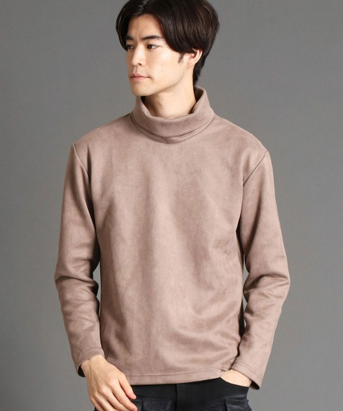 HIDEAWAYS NICOLE（ハイダウェイニコル）の「ポンチスウェードオフタートルプルオーバー（Tシャツ/カットソー・メンズ・オフホワイト/ブラック/シルバーグレー/グレイッシュベージュ/オレンジ・MEDIUM/LARGE/X-LARGE）」の5枚目の写真