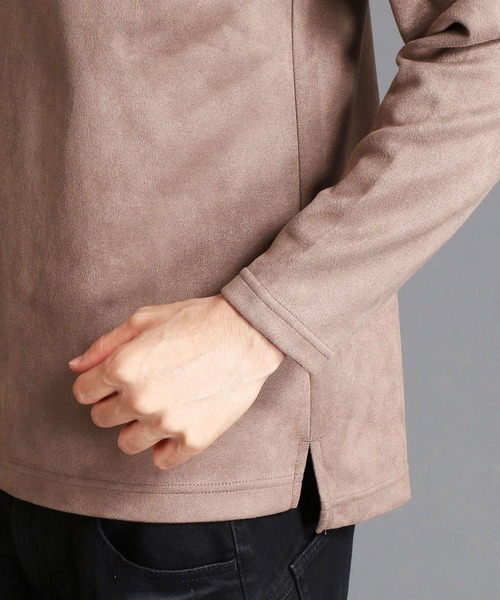 HIDEAWAYS NICOLE（ハイダウェイニコル）の「ポンチスウェードオフタートルプルオーバー（Tシャツ/カットソー・メンズ・オフホワイト/ブラック/シルバーグレー/グレイッシュベージュ/オレンジ・MEDIUM/LARGE/X-LARGE）」の13枚目の写真