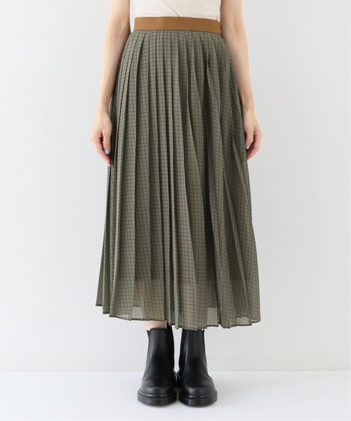 SLOBE IENA(スローブイエナ)の「クラシックプリーツスカート【手洗い可能/ウエストゴム】◆(スカート・レディース・グリーン・38/36)」の10枚目の写真