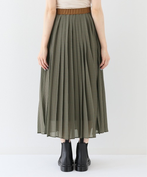 SLOBE IENA(スローブイエナ)の「クラシックプリーツスカート【手洗い可能/ウエストゴム】◆(スカート・レディース・グリーン・38/36)」の2枚目の写真