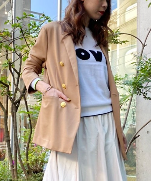 GALENA（ガレナ）の「【GALENA/ガレナ】金ボタンテーラードジャケット（テーラードジャケット・レディース・ブラック/キャメル/ネイビー・FREE）」の3枚目の写真