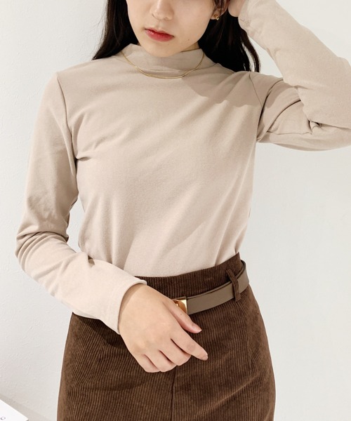 CLEA(クレア)の「スムースタッチロングスリーブカットソー(Tシャツ/カットソー・レディース・ホワイト/ブラック/ベージュ・FREE)」の15枚目の写真