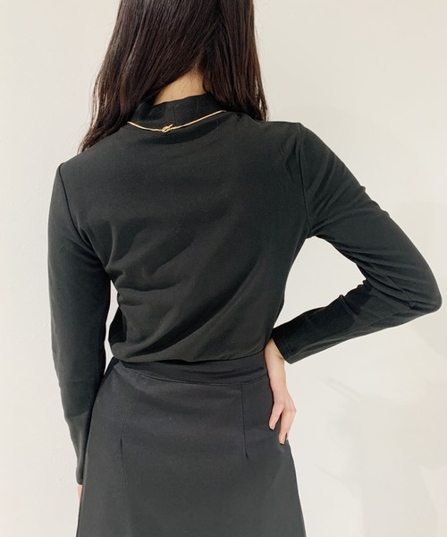 CLEA(クレア)の「スムースタッチロングスリーブカットソー(Tシャツ/カットソー・レディース・ホワイト/ブラック/ベージュ・FREE)」の6枚目の写真