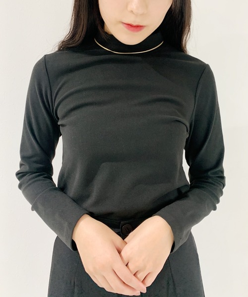 CLEA(クレア)の「スムースタッチロングスリーブカットソー(Tシャツ/カットソー・レディース・ホワイト/ブラック/ベージュ・FREE)」の8枚目の写真