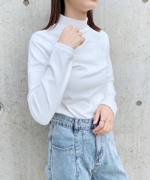 CLEA(クレア)の「スムースタッチロングスリーブカットソー(Tシャツ/カットソー・レディース・ホワイト/ブラック/ベージュ・FREE)」の19枚目の写真