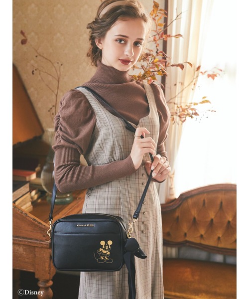 専用【ジョリーフルール】もふもふ　チューリップバック　S パンダブラック　① Maison de FLEUR（メゾンドフルール）の「Mickey Mouse/ショルダー