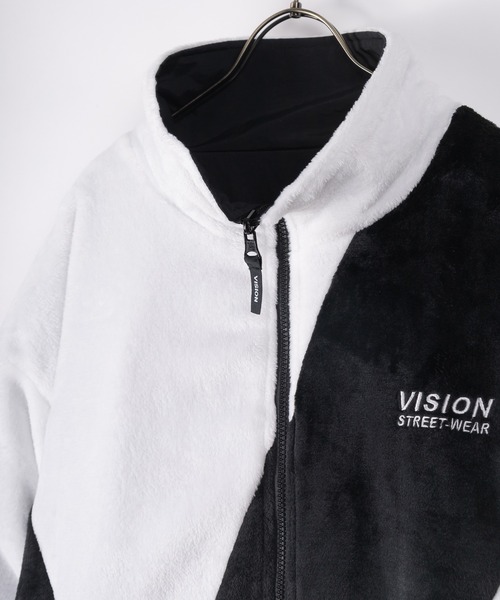 VISION STREET WEAR（ヴィジョンストリートウェア）の「【VISION STREET WEAR/ヴィジョンストリートウェア】切替ファーブルゾン/リバーシブル（ブルゾン・メンズ・ホワイト/ブラック/ブラック系その他・M/L/XL）」の6枚目の写真