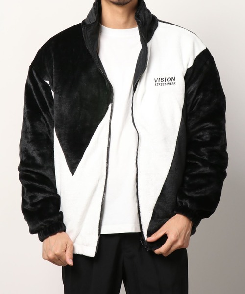 VISION STREET WEAR（ヴィジョンストリートウェア）の「【VISION STREET WEAR/ヴィジョンストリートウェア】切替ファーブルゾン/リバーシブル（ブルゾン・メンズ・ホワイト/ブラック/ブラック系その他・M/L/XL）」の15枚目の写真