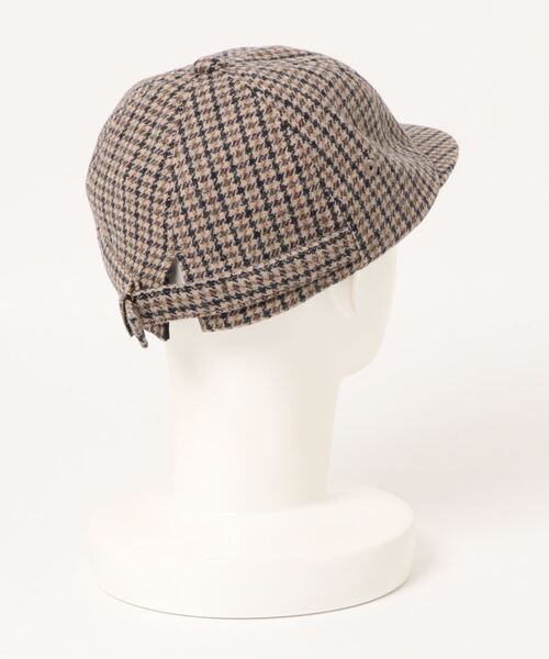 MAISON Birth(メゾンバース)の「MAISON Birth メゾンバース / HT SHORT CAP アルパカ混チェックウールキャップ / MB-21309(キャップ・レディース・ネイビー/ベージュ/ブラウン・FREE)」の5枚目の写真