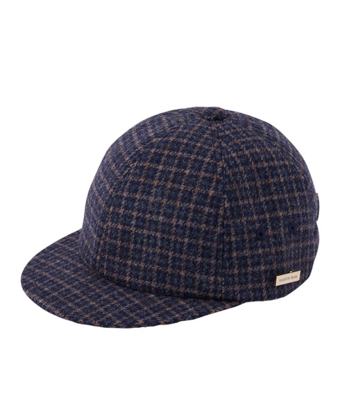 MAISON Birth(メゾンバース)の「MAISON Birth メゾンバース / HT SHORT CAP アルパカ混チェックウールキャップ / MB-21309(キャップ・レディース・ネイビー/ベージュ/ブラウン・FREE)」の3枚目の写真
