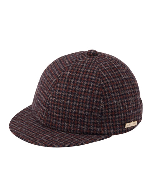 MAISON Birth(メゾンバース)の「MAISON Birth メゾンバース / HT SHORT CAP アルパカ混チェックウールキャップ / MB-21309(キャップ・レディース・ネイビー/ベージュ/ブラウン・FREE)」の8枚目の写真