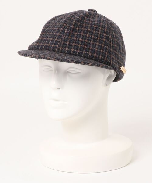 MAISON Birth(メゾンバース)の「MAISON Birth メゾンバース / HT SHORT CAP アルパカ混チェックウールキャップ / MB-21309(キャップ・レディース・ネイビー/ベージュ/ブラウン・FREE)」の6枚目の写真