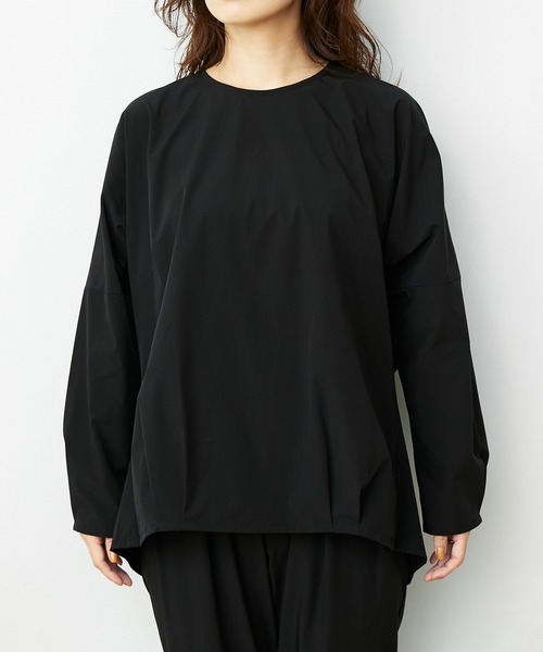 AZUL ENCANTO(アズールエンカント)の「ストレッチバルーントップス(Tシャツ/カットソー・レディース・ブラック/ネイビー・FREE)」の1枚目の写真
