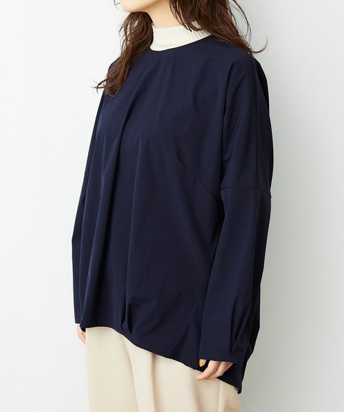 AZUL ENCANTO(アズールエンカント)の「ストレッチバルーントップス(Tシャツ/カットソー・レディース・ブラック/ネイビー・FREE)」の3枚目の写真
