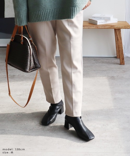 reca（レカ）の「美シルエット裏起毛テーパードパンツ（その他パンツ・レディース・チャコールグレー/ブラック/モカ/グレー系その他・M/L）」の4枚目の写真