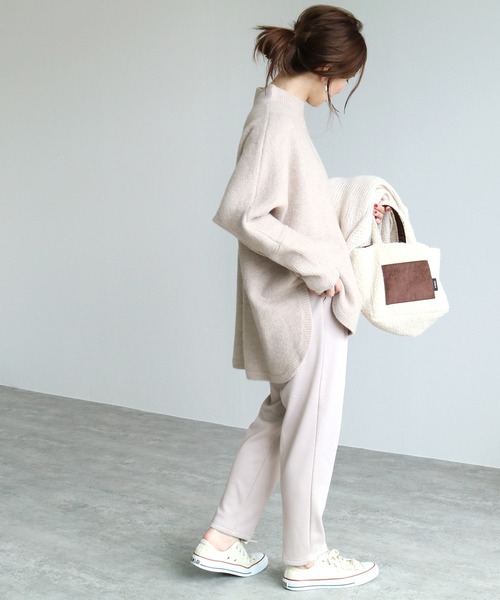 reca（レカ）の「美シルエット裏起毛テーパードパンツ（その他パンツ・レディース・チャコールグレー/ブラック/モカ/グレー系その他・M/L）」の12枚目の写真