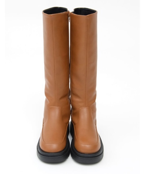 Re:EDIT（リエディ）の「エコレザートラックソールロングブーツ（ブーツ・レディース・ブラック/ブラウン/キャメル・SMALL/MEDIUM/LARGE/X-LARGE/XX-LARGE）」の16枚目の写真