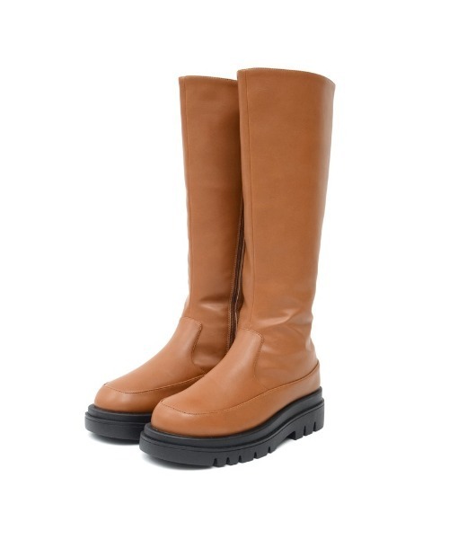 Re:EDIT（リエディ）の「エコレザートラックソールロングブーツ（ブーツ・レディース・ブラック/ブラウン/キャメル・SMALL/MEDIUM/LARGE/X-LARGE/XX-LARGE）」の19枚目の写真