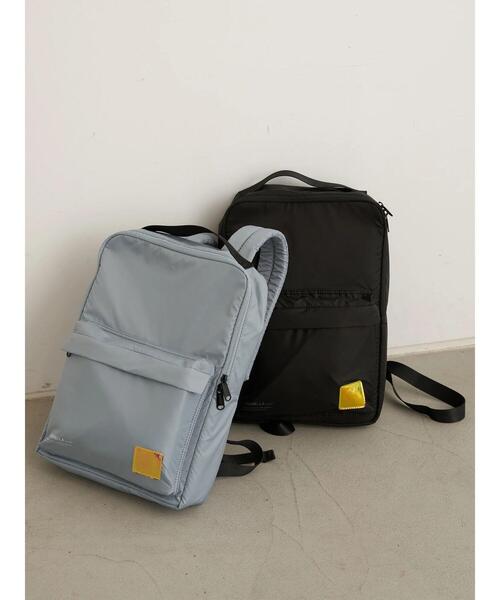 earth music&ecology(アースミュージックアンドエコロジー)の「【ダントツ撥水】wpc×anello×earthスクエアリュック*(トートバッグ・レディース・グレー/ブラック・FREE)」の6枚目の写真