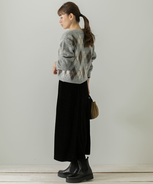 URBAN RESEARCH Sonny Label（アーバンリサーチサニーレーベル）の「アーガイルパターンニットプルオーバー（ニット/セーター・レディース・グレー/オフホワイト/オレンジ・FREE）」の13枚目の写真