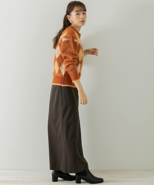 URBAN RESEARCH Sonny Label（アーバンリサーチサニーレーベル）の「アーガイルパターンニットプルオーバー（ニット/セーター・レディース・グレー/オフホワイト/オレンジ・FREE）」の18枚目の写真