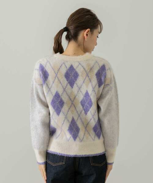 URBAN RESEARCH Sonny Label（アーバンリサーチサニーレーベル）の「アーガイルパターンニットプルオーバー（ニット/セーター・レディース・グレー/オフホワイト/オレンジ・FREE）」の21枚目の写真