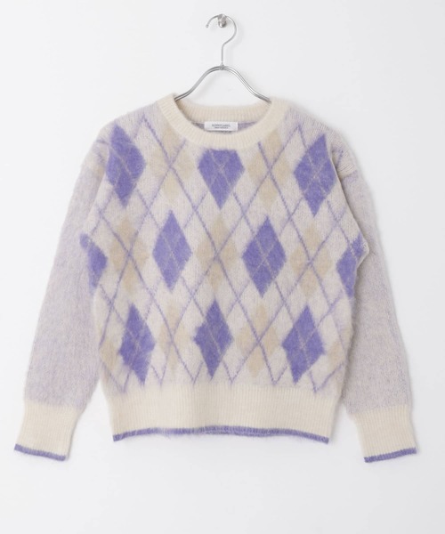 URBAN RESEARCH Sonny Label（アーバンリサーチサニーレーベル）の「アーガイルパターンニットプルオーバー（ニット/セーター・レディース・グレー/オフホワイト/オレンジ・FREE）」の22枚目の写真