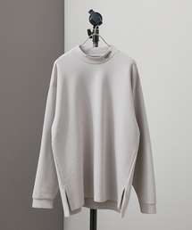 re_k by JUNRED | 【　re_k by JUNRed　】ワンポイント刺繍ロゴポンチモックネックロンTee(Tシャツ/カットソー)