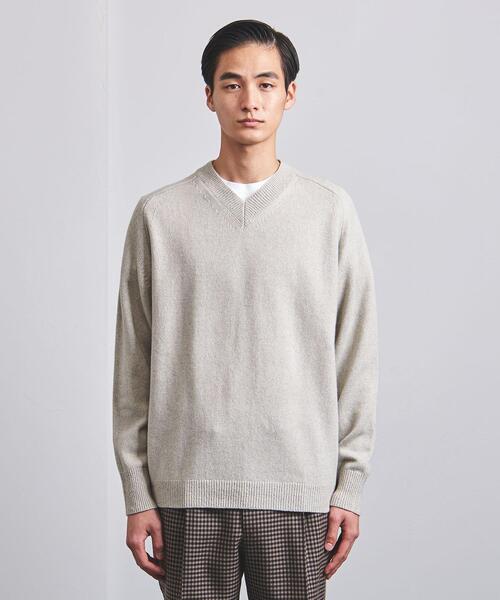 UNITED ARROWS(ユナイテッドアローズ)の「<UNITED ARROWS> ウール カシミヤ セーブル Vネックニット(ニット/セーター・メンズ・ブラック/ナチュラル・S/M/L/XL)」の7枚目の写真