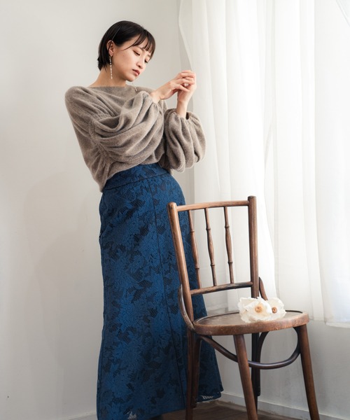 LADYMADE(レディメイド)の「パイピングジャガードレーススカート(スカート・レディース・ブラック/ブラウン/ブルー・FREE)」の14枚目の写真