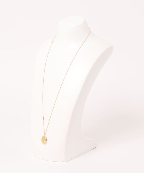 collex（コレックス）の「【Ljud/ユード】天然石コインネックレス（ネックレス・レディース・ブルー/ホワイト・フリー）」の3枚目の写真