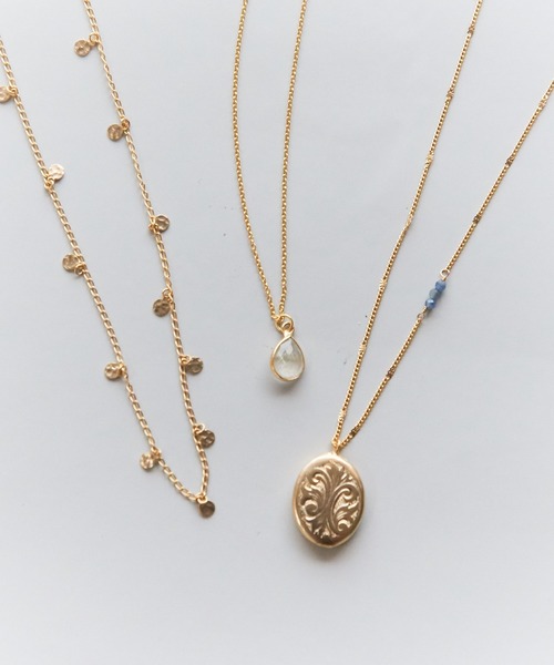 collex（コレックス）の「【Ljud/ユード】天然石コインネックレス（ネックレス・レディース・ブルー/ホワイト・フリー）」の12枚目の写真