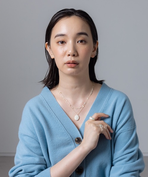 collex（コレックス）の「【Ljud/ユード】天然石コインネックレス（ネックレス・レディース・ブルー/ホワイト・フリー）」の7枚目の写真