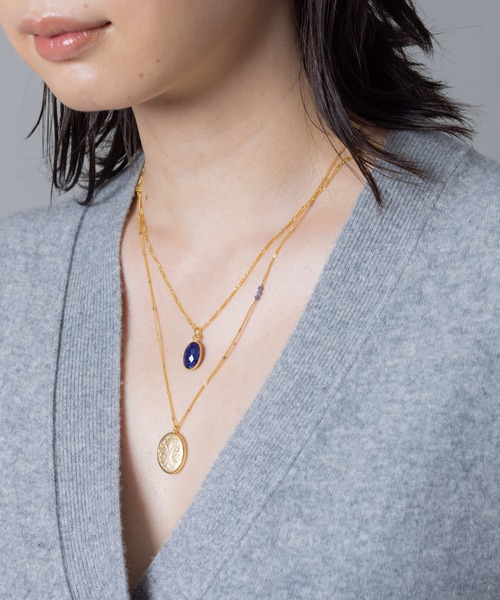 collex（コレックス）の「【Ljud/ユード】天然石コインネックレス（ネックレス・レディース・ブルー/ホワイト・フリー）」の11枚目の写真