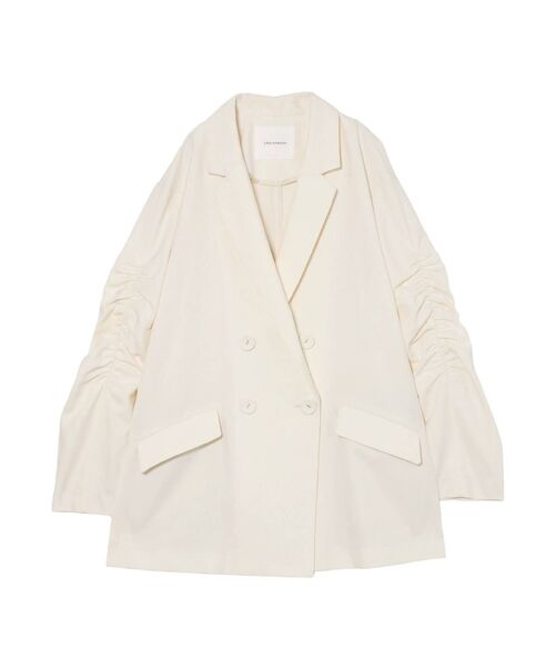 LAGUNAMOON（ラグナムーン）の「ギャザースリーブロングテーラードジャケット（テーラードジャケット・レディース・アイボリー/プラム/モカ・FREE）」の22枚目の写真