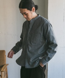 URBAN RESEARCH DOORS | フラノバンドカラーシャツ(シャツ/ブラウス)