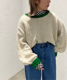 apres jour mignon | ショート配色ニット【ZOZOTOWN限定アイテム】【11PO】(ニット/セーター)